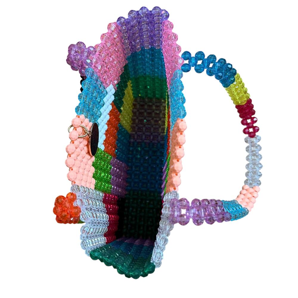 Susan Alexandra Ash Bag Handmade From Over 1500 Beads 1970 Inspired Vintage - Picture 4 of 11